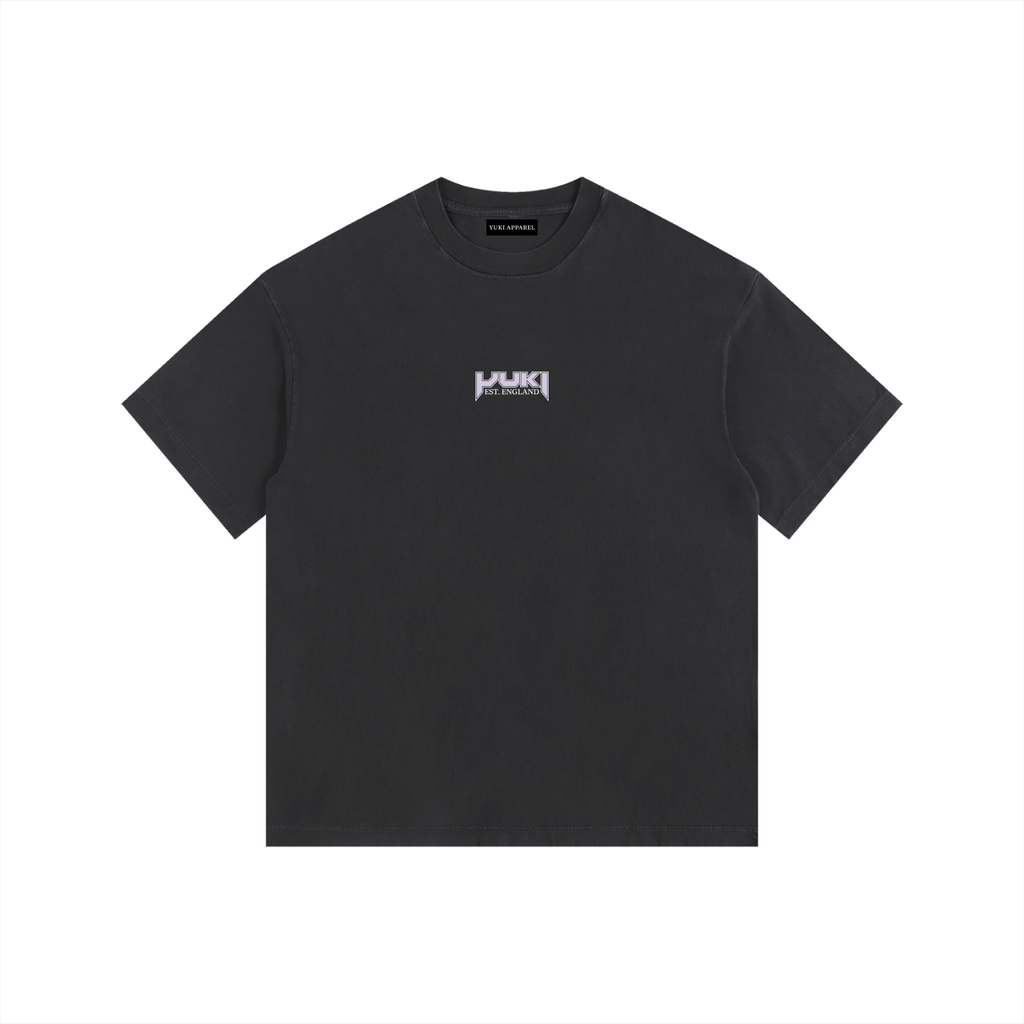 Shades of Summer Black Vintage Washed Oversized Cotton T-Shirt