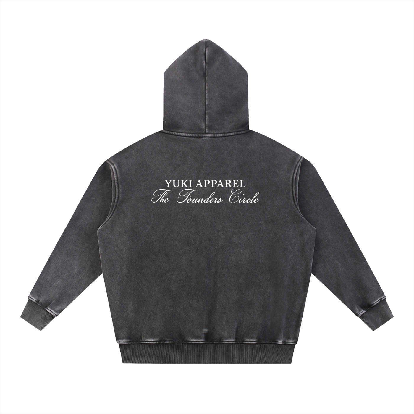 The Founders Circle Charcoal Snow Washed Fleece Hoodie