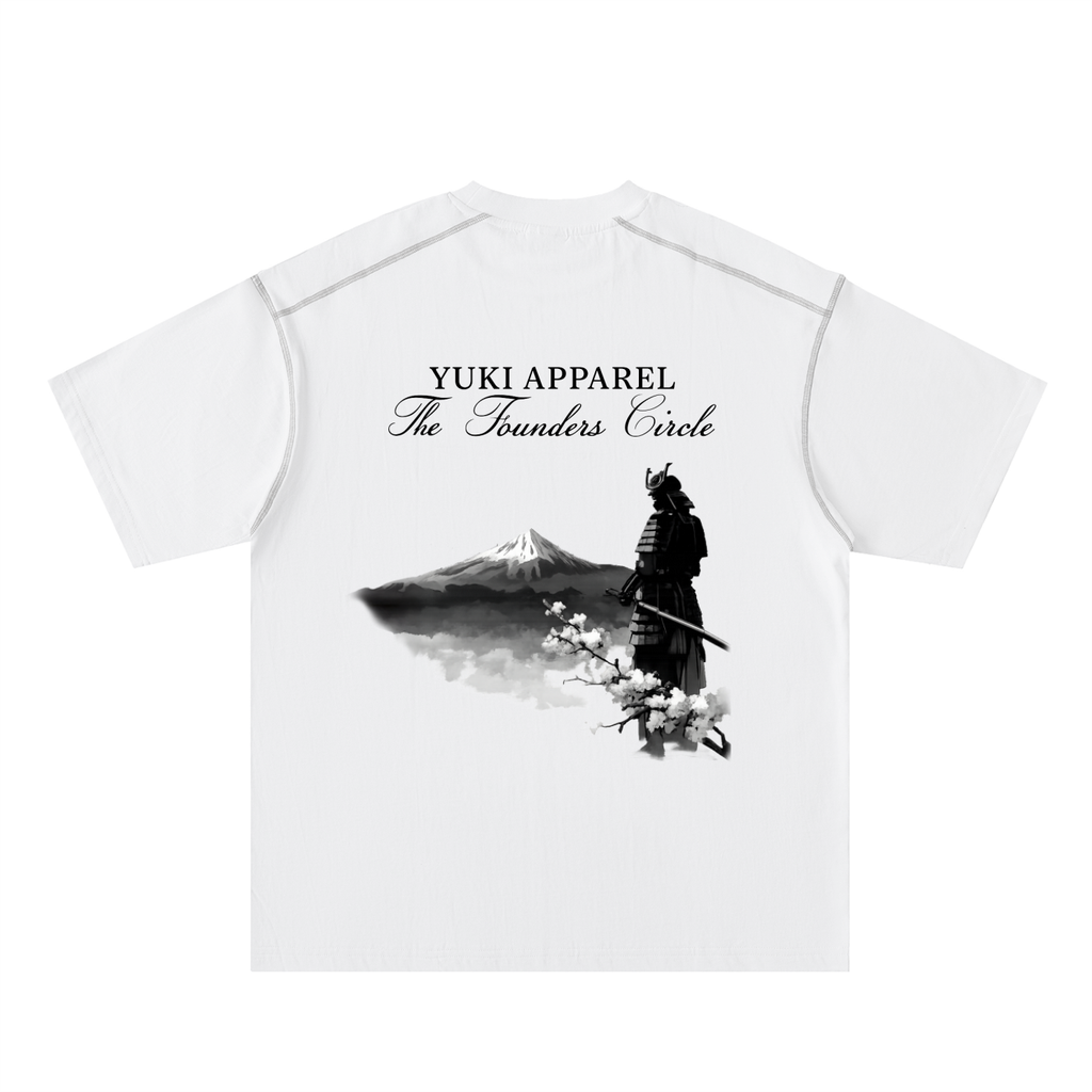 The Founders Circle Graphic Oversized Contrast-Stitched T-Shirt