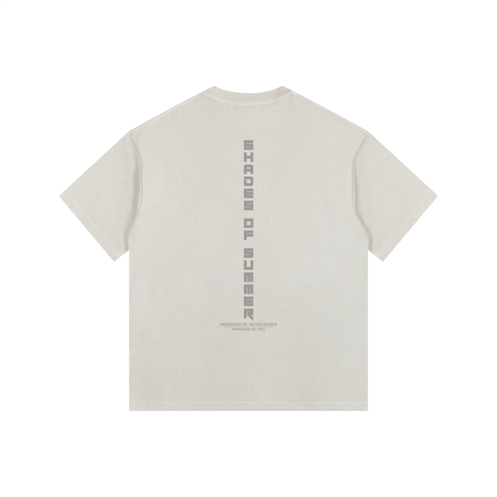 Shades of Summer Light Apricot Vintage Washed Oversized Cotton T-Shirt